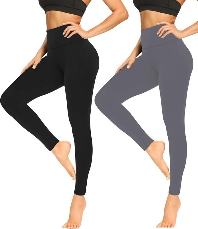 Soft Leggings for Women – High Waisted Tummy Control No See Through Workout Yoga Pants